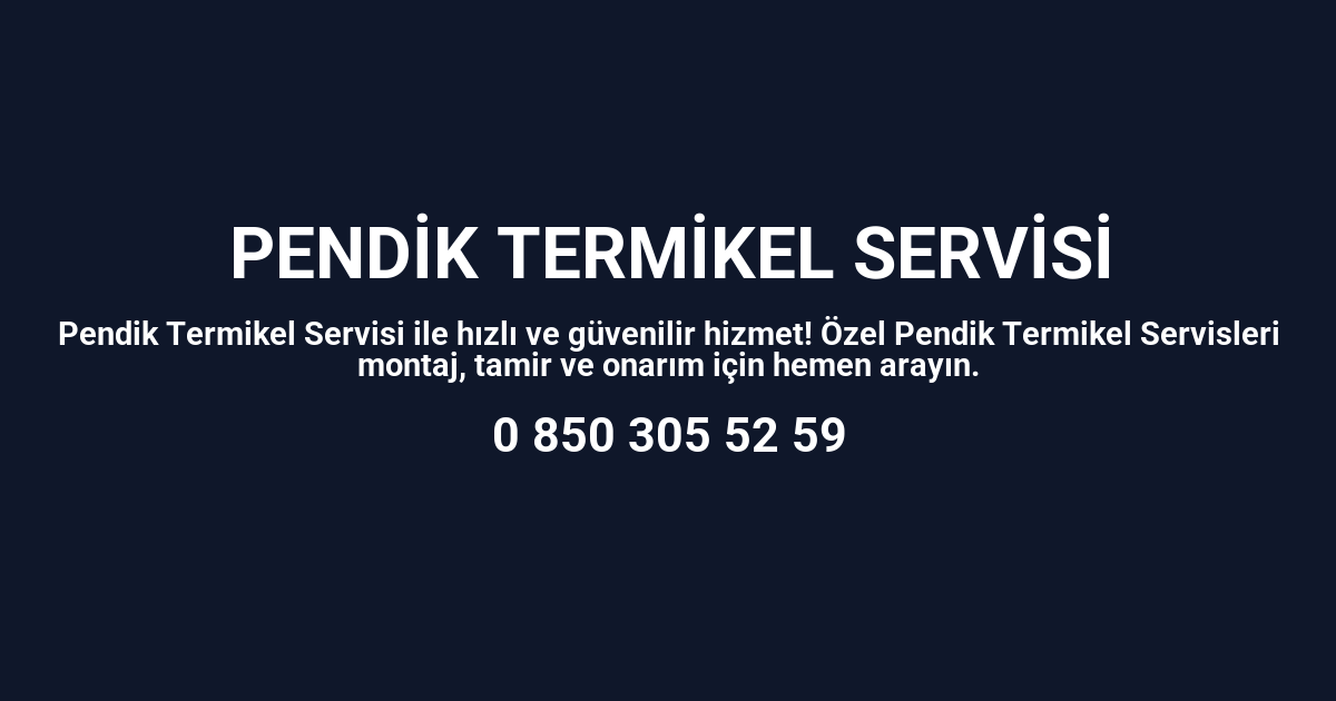 Pendik Termikel Servisi